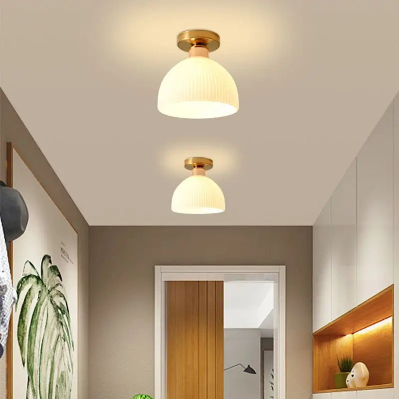 Afralia™ Nordic Acrylic Chandelier LED Ceiling Lamp for Aisle Corridor Balcony, E27 Fixtures