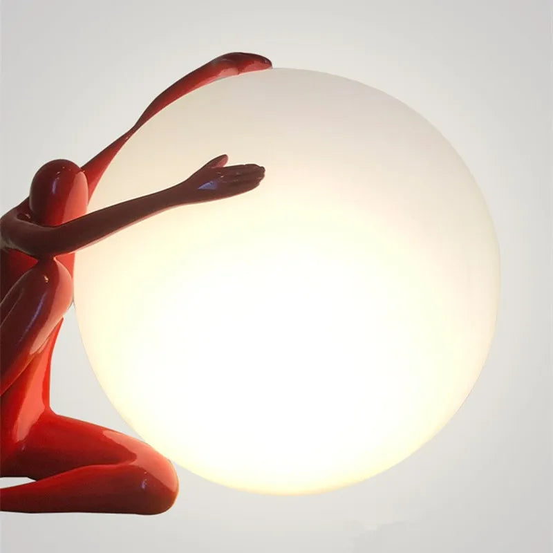 Afralia™ Glass Ball Table Lamp: Stylish LED Sculpture Desk Lamp for Home Decor