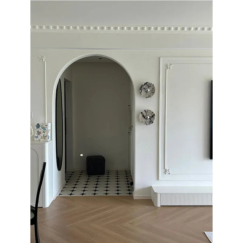 Afralia™ Nordic Marble Wall Lamp: Stylish LED Stone Lights for Bedroom and Corridor