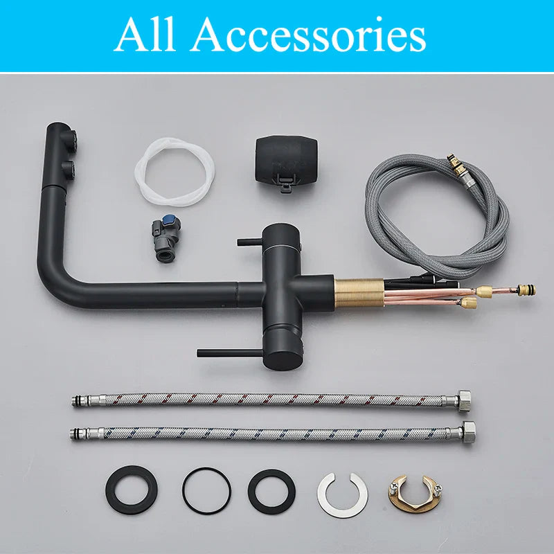 Afralia™ Kitchen Faucet with Water Filter Tap and Dual Sprayer