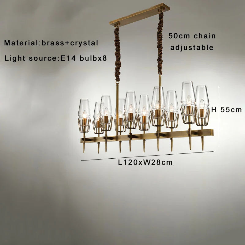 Afralia™ Classic Brass Crystal Ceiling Lamp - Dimmable Luxury Pendant for Home Decoration