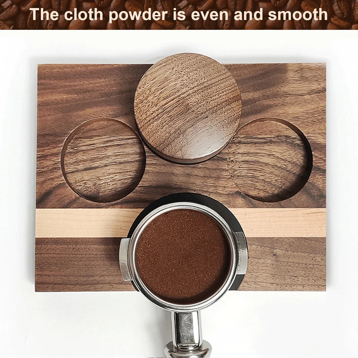 Afralia™ Espresso Distribution Tool & Tamper - Adjustable Depth, Wooden, 51/53/58mm Sizes