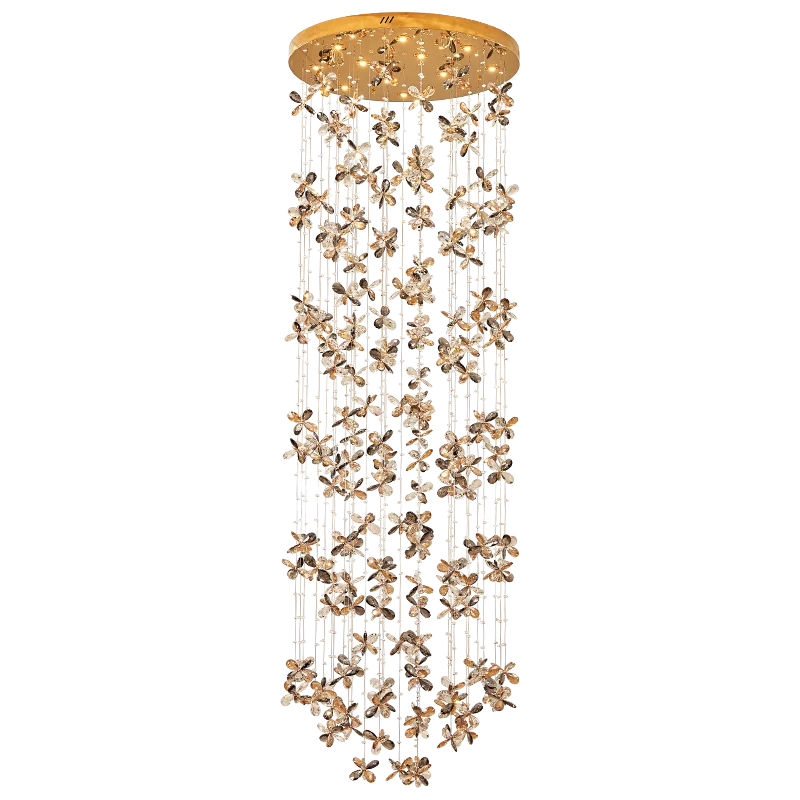 Afralia™ Crystal Staircase Chandelier | Modern Elegant Loft Villa Lighting Fixture