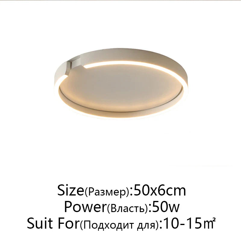 Afralia™ RoseGold LED Ceiling Light for Home Living Room Bedroom Dining Room