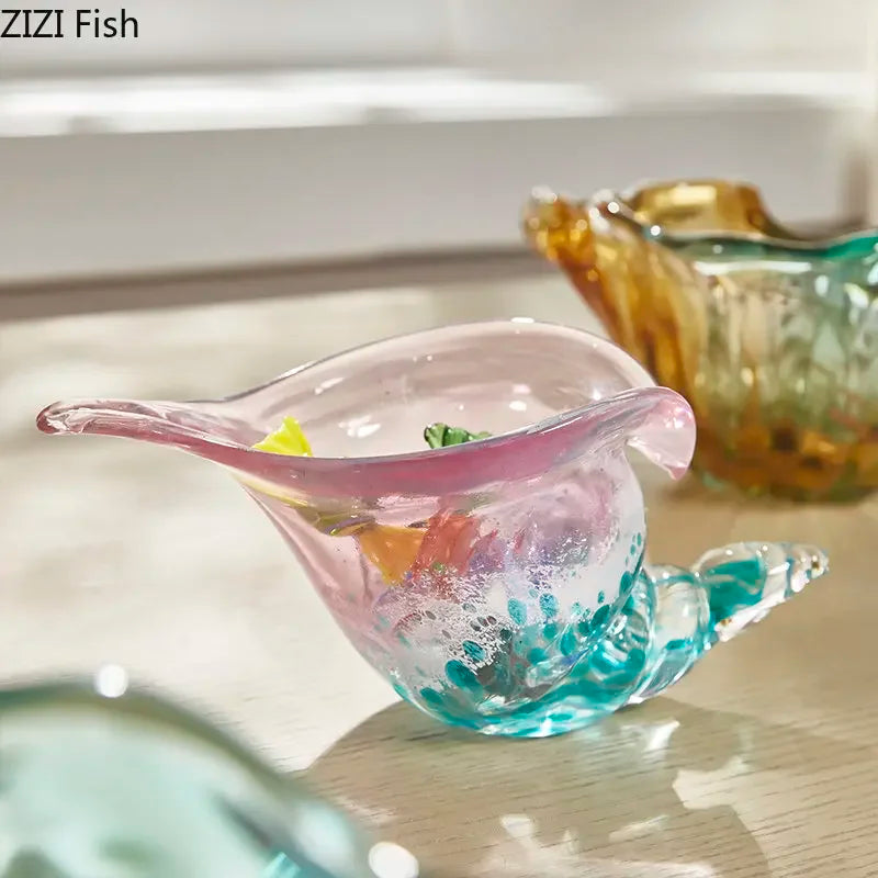 Afralia™ Conch Candy Jar & Fruit Tray: Creative Transparent Glass Storage Basket