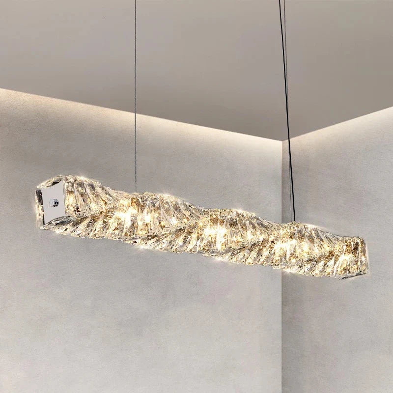 Afralia™ Luxury Crystal Pendant Light for Dining Room, Bar, and Restaurant