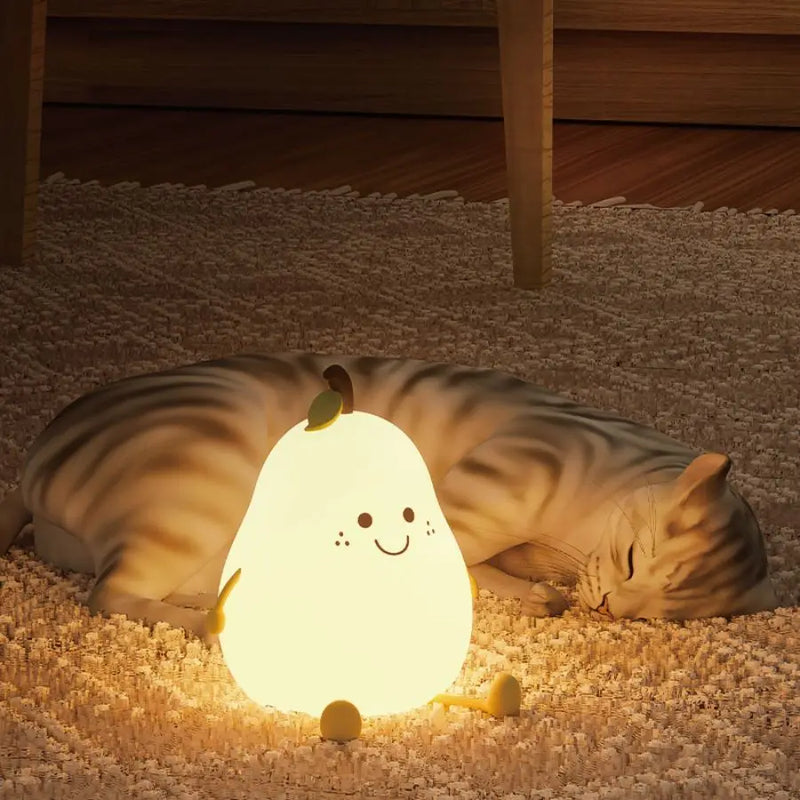 Afralia™ Silicone Cat Night Light with Remote Control for Kids and Baby