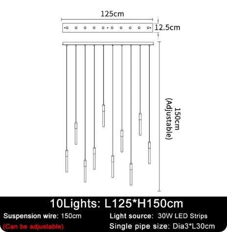 Afralia™ LED Chandelier: Modern Staircase & Kitchen Pendant Light for Home Decoration