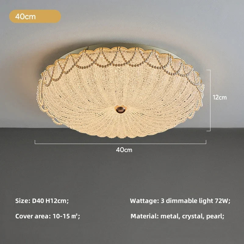 Afralia™ Crystal Dimmable LED Ceiling Light for Modern Bedroom Decor