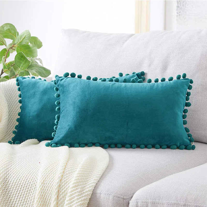 Afralia™ Soft Velvet Cushion Cover 30x50cm for Sofa Set & Bedroom Decor