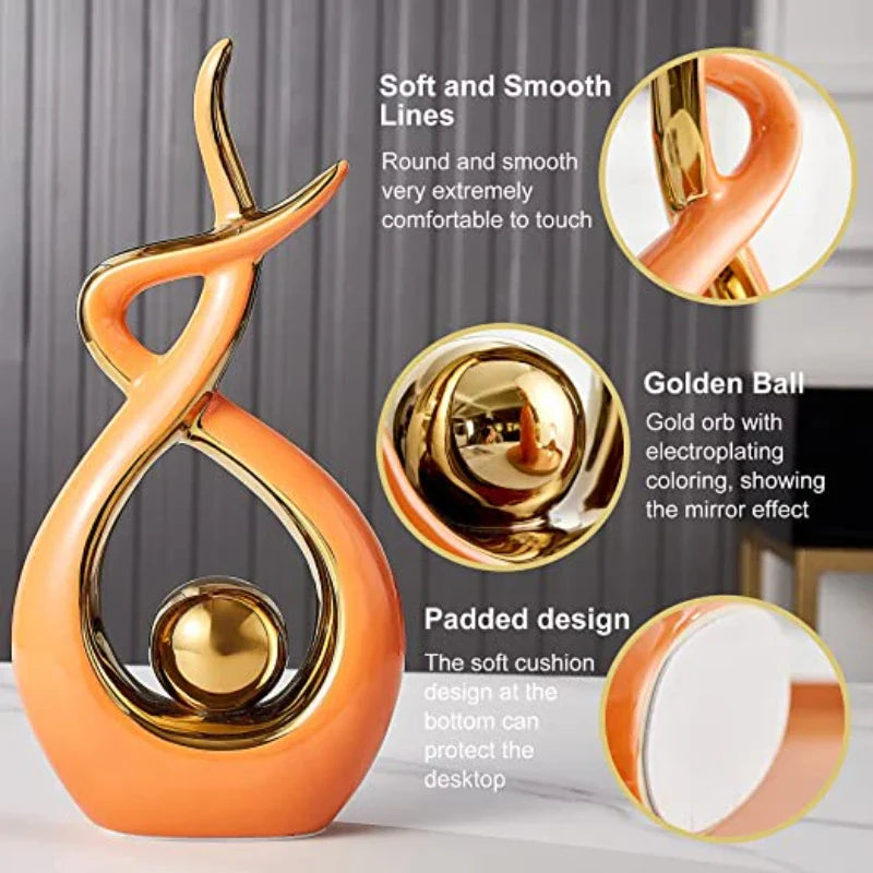 Afralia™ Modern Ceramic Statue: Elegant Office Desk Decor & Table Centerpiece