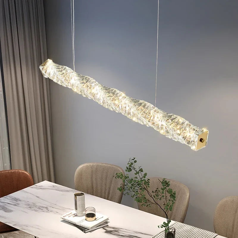 Afralia™ Elegant LED Crystal Chandelier for Dining Room and Kitchen Lighting