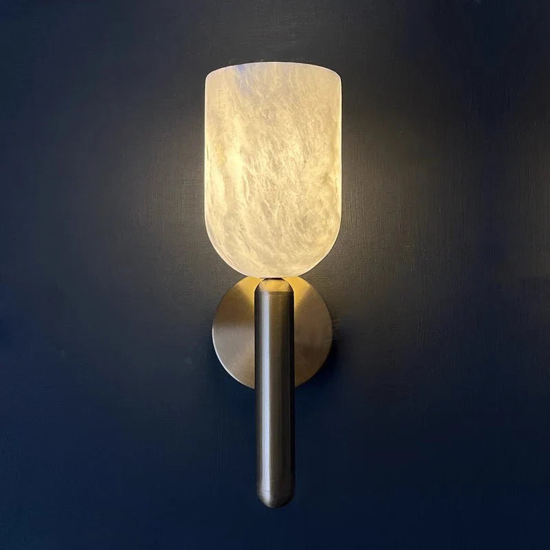 Afralia™ Marble Wall Lamp Italian Stone Sconce Indoor Light Fixture