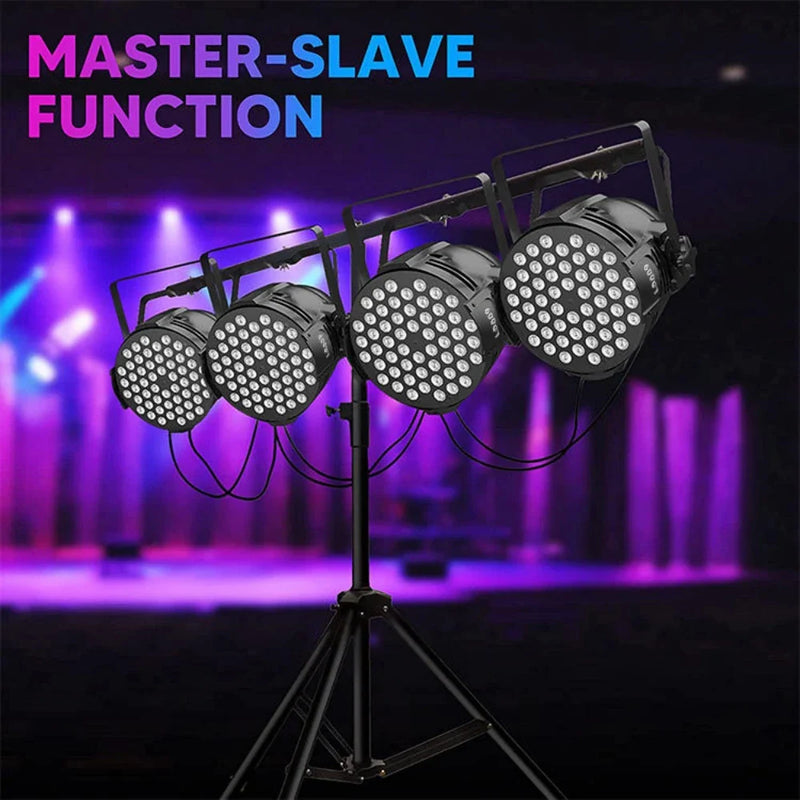 Afralia™ Big Dipper RGBW Amber LED Par Light with Stand and DMX Control