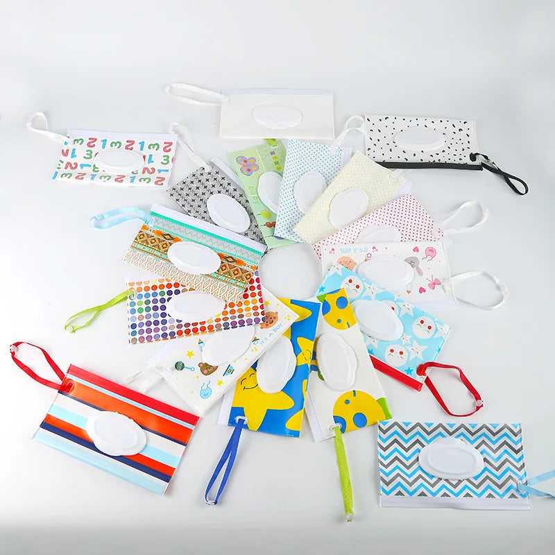 Afralia™ Wet Wipes Clamshell Case with Snap Strap - Eco-Friendly Baby Cleaning Wipes Container