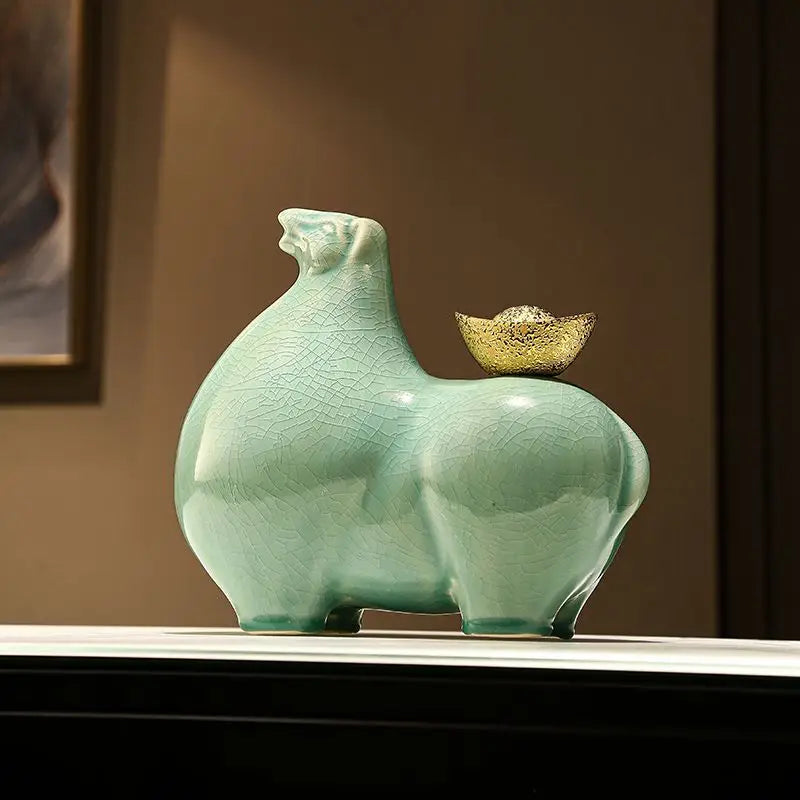 Afralia™ Horse Sculpture Figurine for Home Decor & Tabletop Ornament