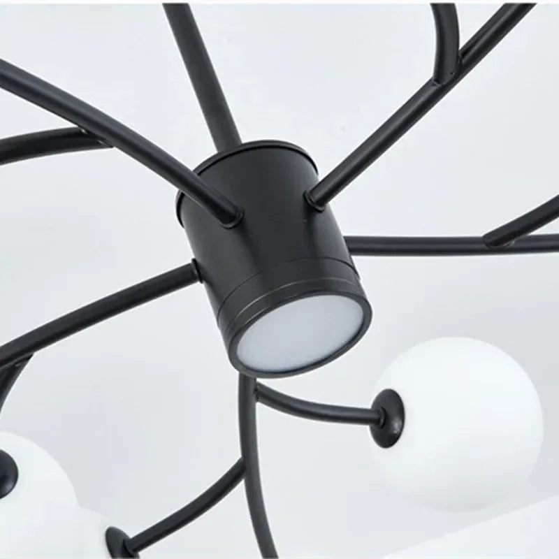 Afralia™ Nordic Glass Ball LED Ceiling Chandelier for Home Decor Fixture