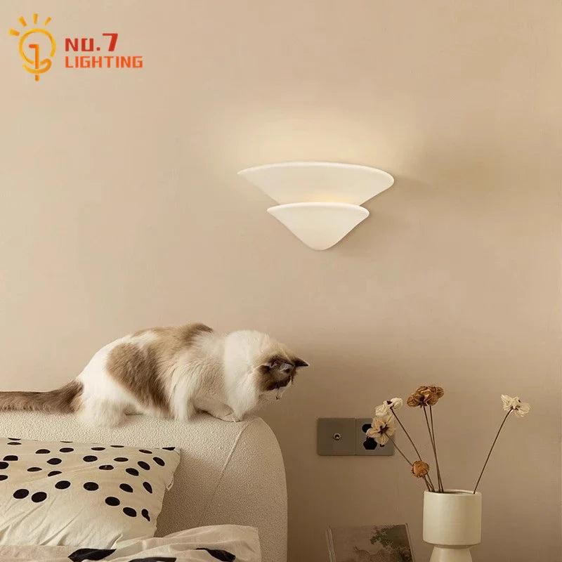 Afralia™ Cream Wind LED Gypsum Wall Lamp - Semi-round Umbrella Design