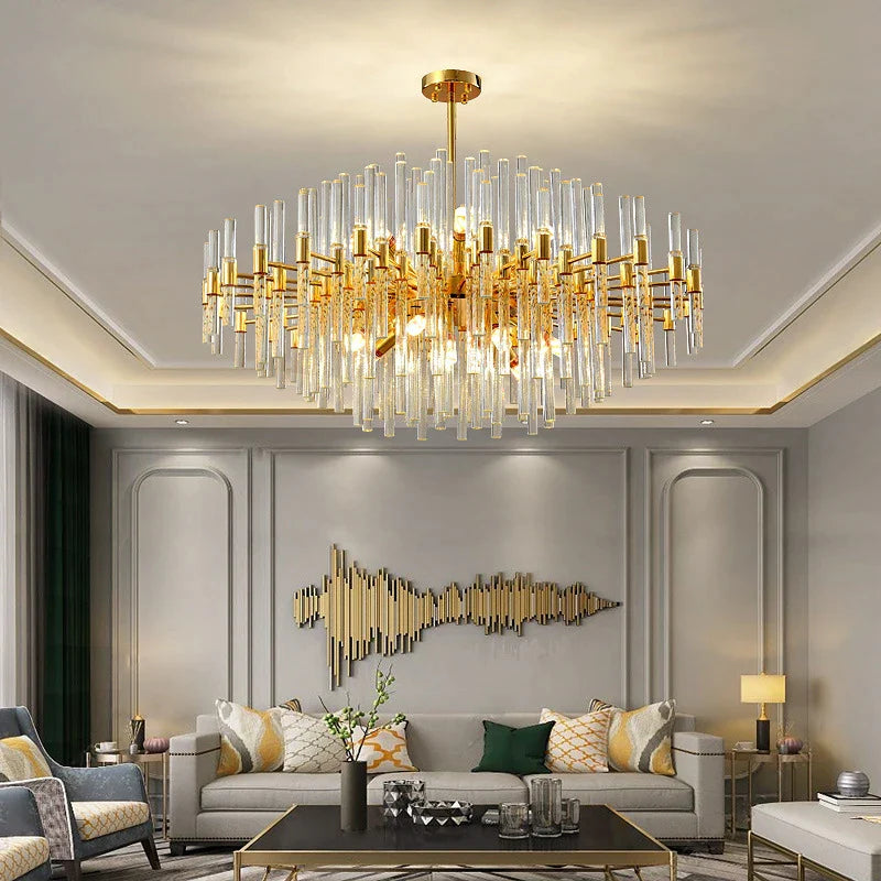 Afralia™ Crystal Chandelier: Elegant Luxury Pendant Lighting for Home, Restaurant & Hotel