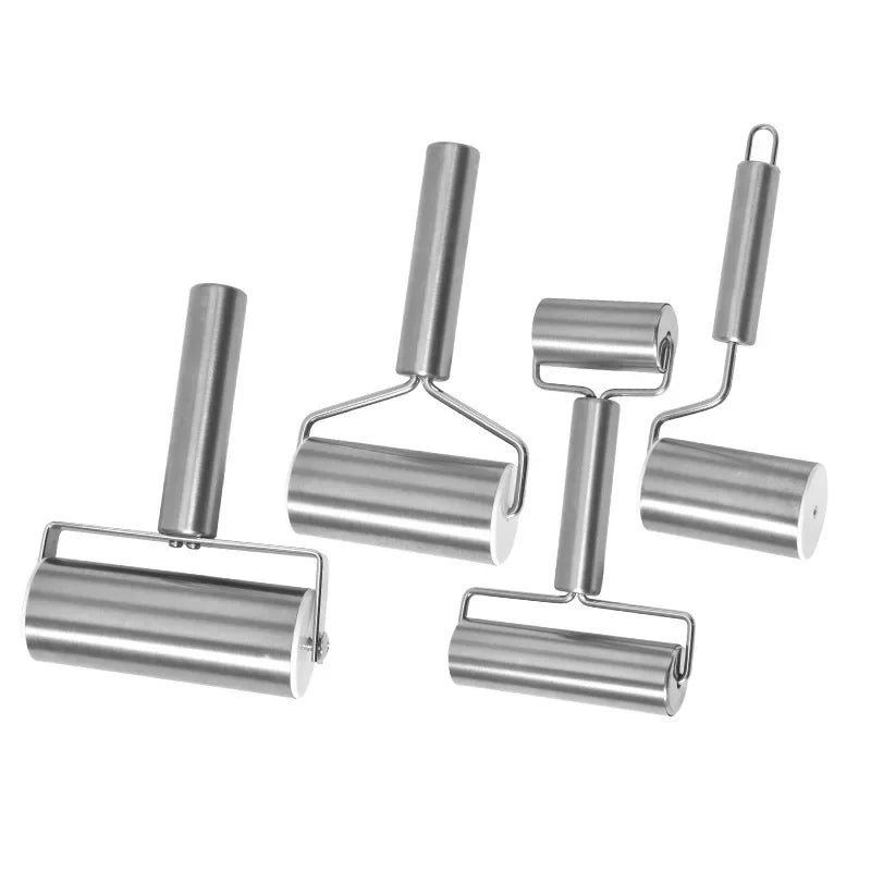 Afralia™ Stainless Steel One-Handed Roller Pin for Easy Dumpling and Noodle Rolling