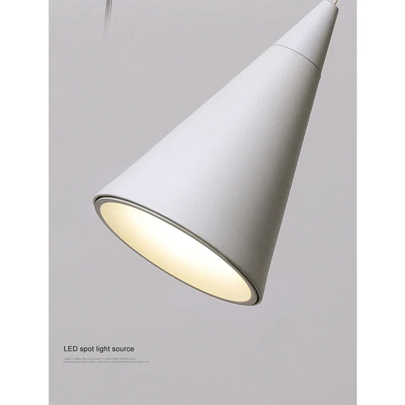 Afralia™ Modern Minimalist Porch Bedroom Lamp Creative Conical Small Chandelier