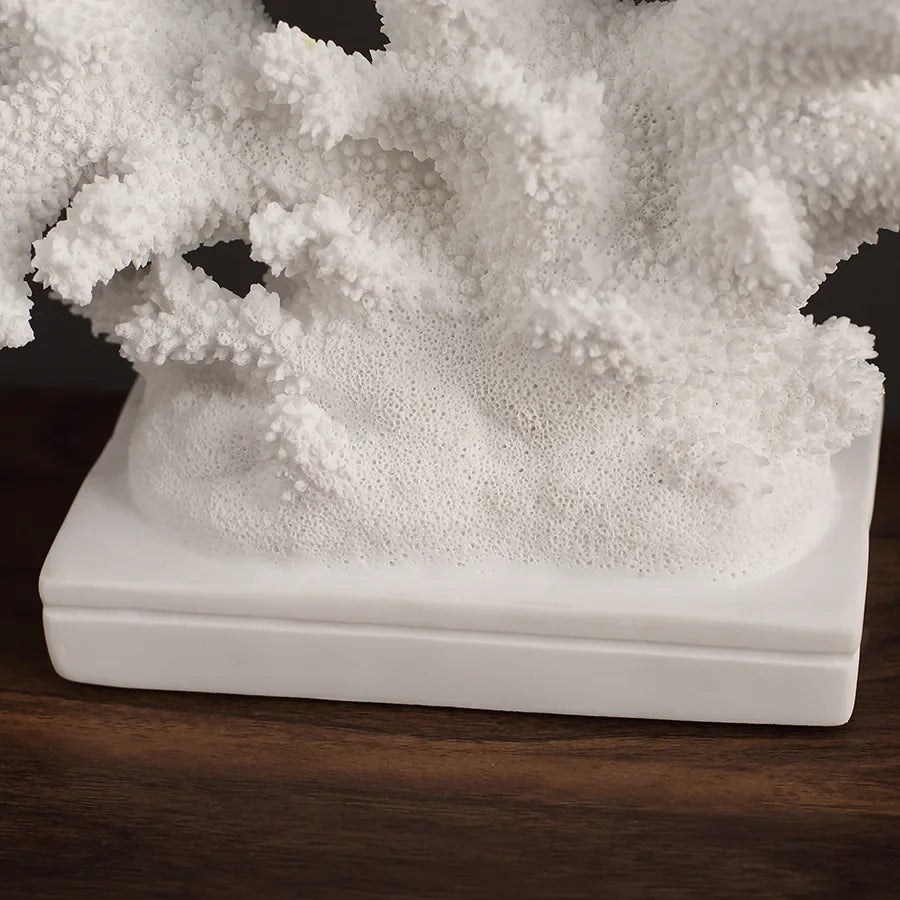 Afralia™ Resin Coral Flower Decor Figurines Home Decoration Handicrafts