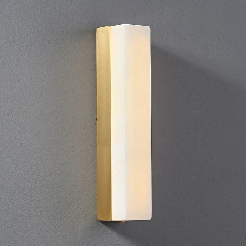 Afralia™ Marble Wall Lamp Minimalist LED Indoor Lighting Bedroom Living Room Decor