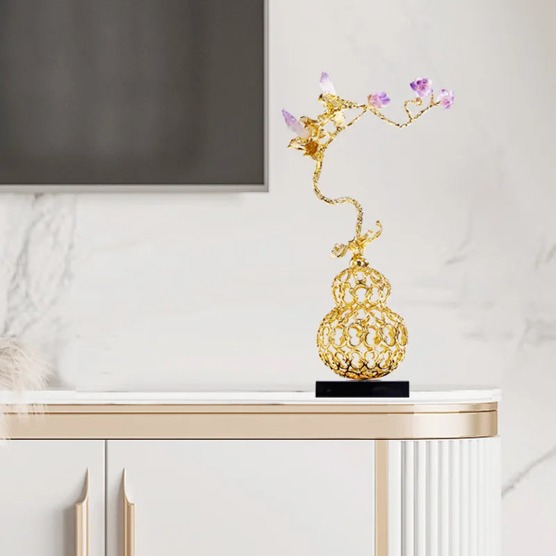 Afralia™ Modern Light Luxury Gourd Home Decoration TV Wine Cabinet Décor