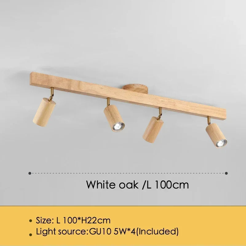 Afralia™ Nordic Wooden Ceiling Spotlight LED for Home Decor