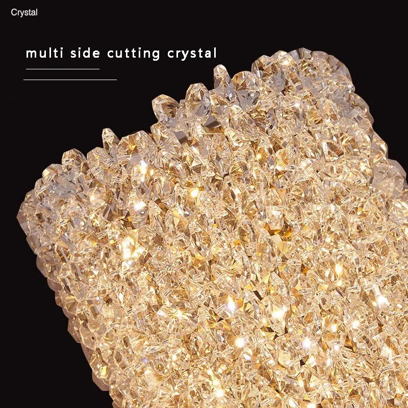 Afralia™ Crystal Beads Wall Lamp LED Light Fixture for Home Decor & Living Room