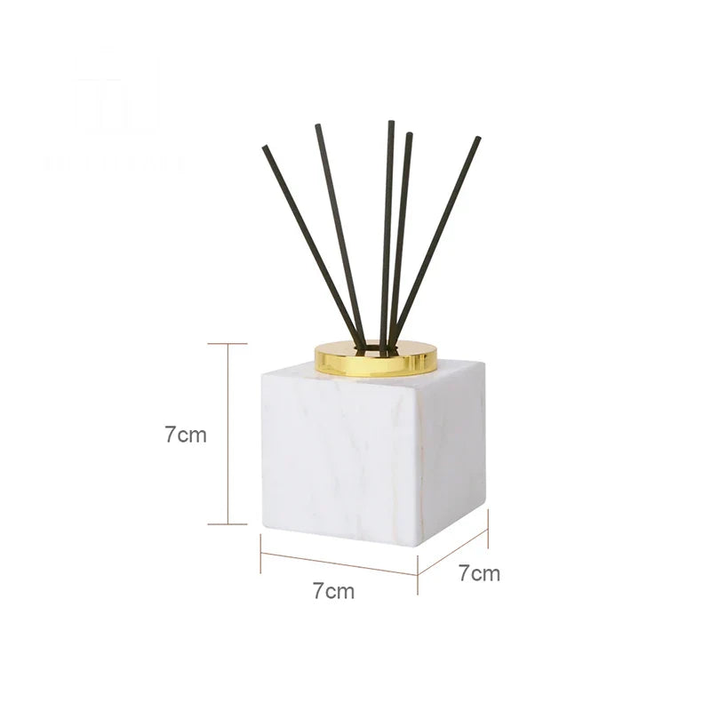 Afralia™ Volakas White Marble Bathroom Set - Soap Dispenser, Tissue Box, Tray