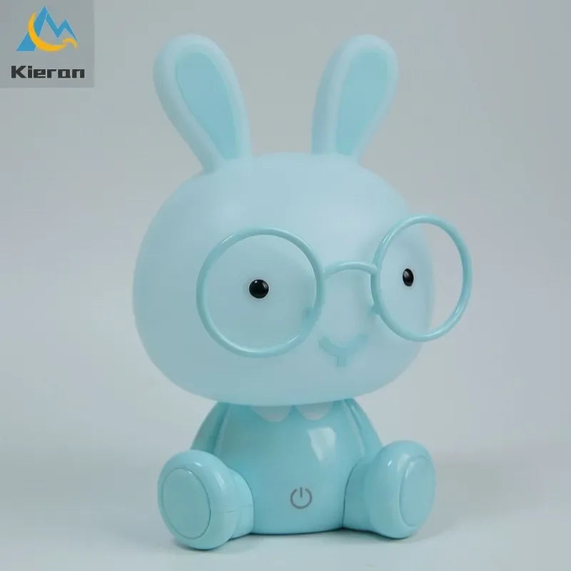 Afralia™ Rabbit LED Night Light for Kids' Room Decor Touch Switch Floor Lamp