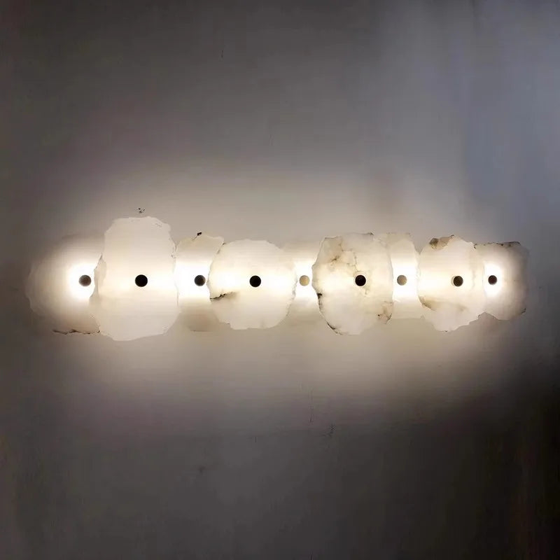 Afralia™ Marble Wall Lamp: Modern Brass Sconce for Bedroom, Living, Dining Room