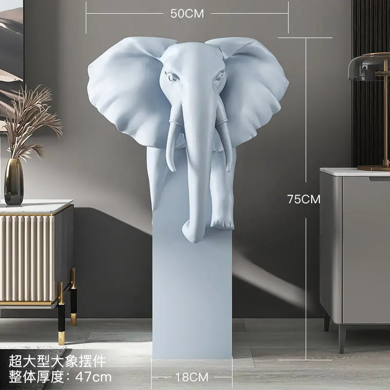 Afralia™ Elephant Ornaments: Light Luxury Living Room Decor for Home & Office