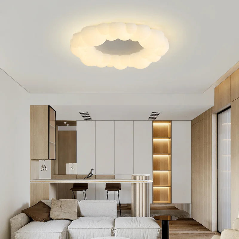 Afralia™ Nordic Cloud LED Chandelier Ceiling Lamp for Living Room & Bedroom