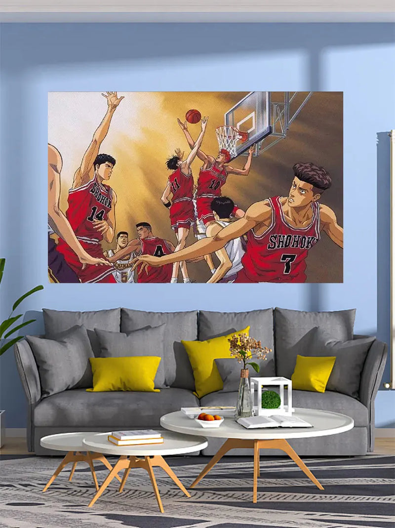 Afralia™ Slam Dunk Anime Tapestry Wall Hanging for Boho Room Decor