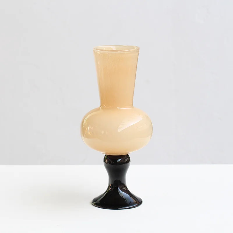 Afralia™ Geometric Vintage Glass Vase for Home Decoration