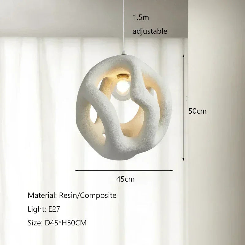 Afralia™ Resin Pendant Lights: Nordic LED Chandeliers for Home Decor, Dining Room, Bedroom.
