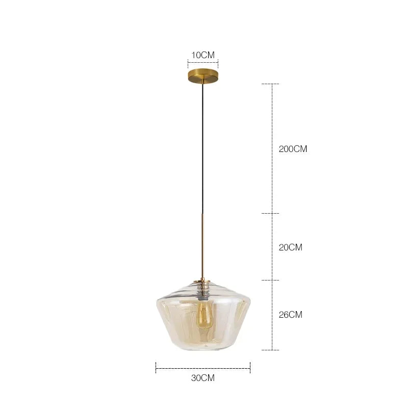 Afralia™ Glass Chandelier Lighting for Home Dining Room Kitchen Decor Pendant Lights