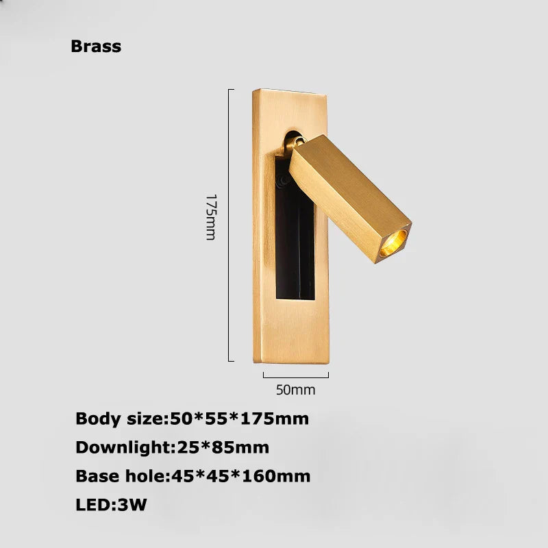 Afralia™ Rotatable LED Wall Sconce, Bedside Reading Light for Bedroom