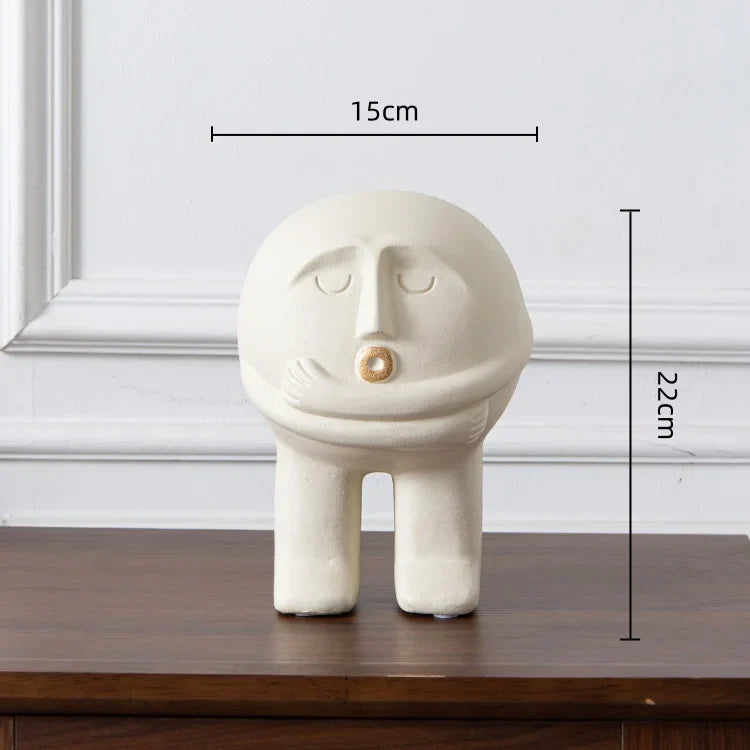 Afralia™ Resin Caring Person Figure Sculpture Home Decor Figurine