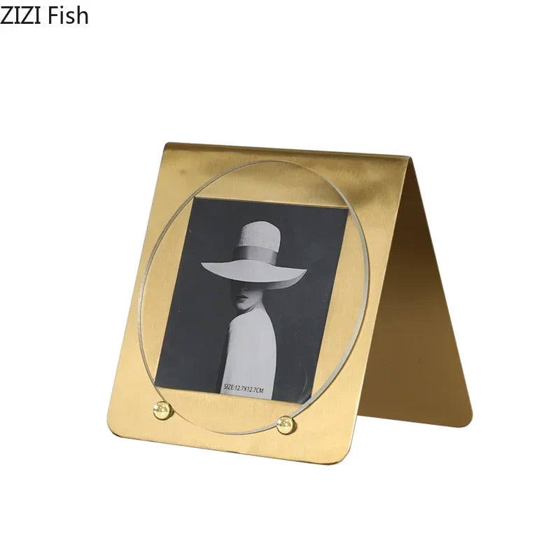 Afralia™ Metal Acrylic Square Photo Frame - Modern Home Decor & Gift