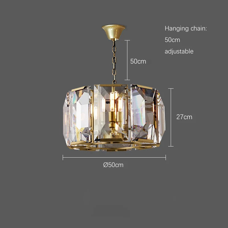 Afralia™ LED Crystal Chandelier Lustre Hanging Lamps for Dinning Room