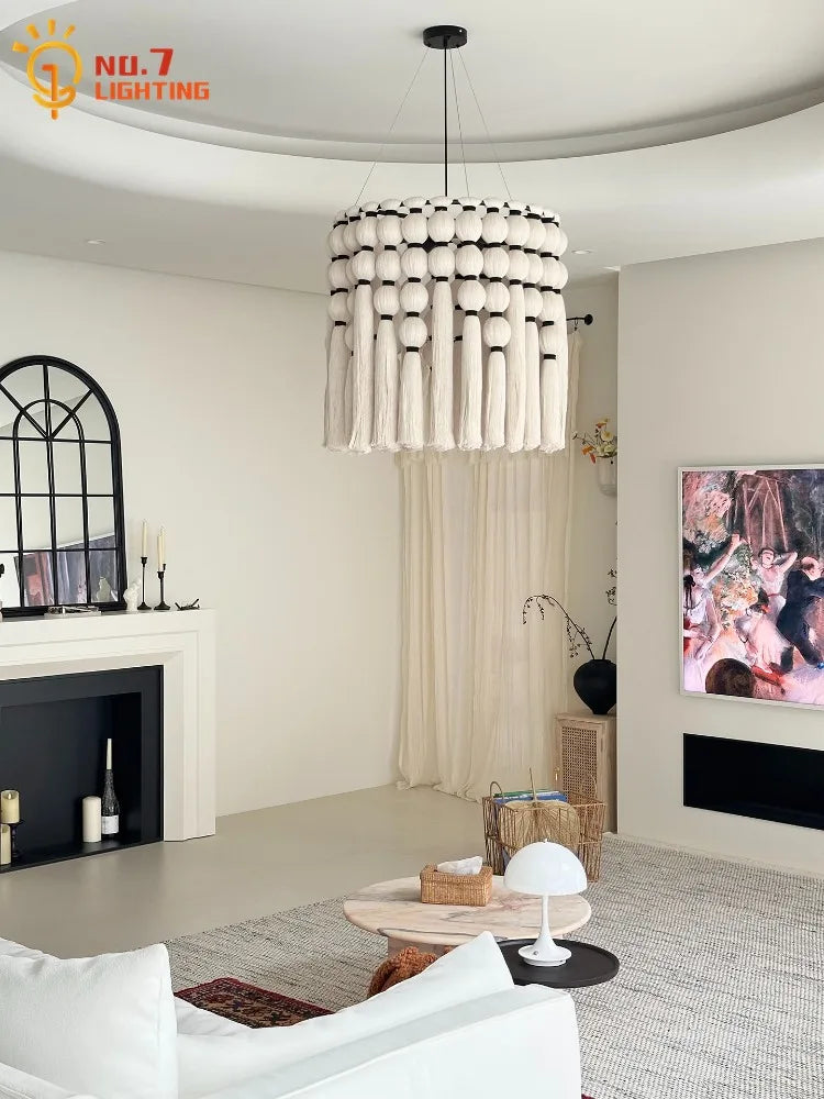 Afralia™ Bohemian Tassel Pendant LED Light for Cozy Atmosphere