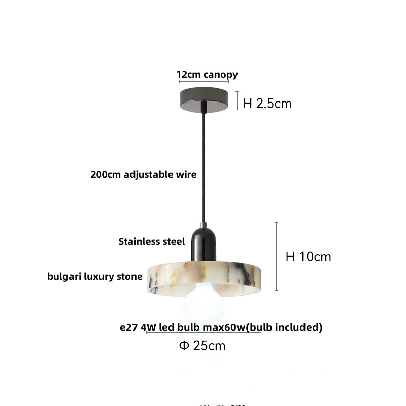 Afralia™ Wood LED Pendant Lamp: Adjustable, Modern, White Marble Hanging Lights