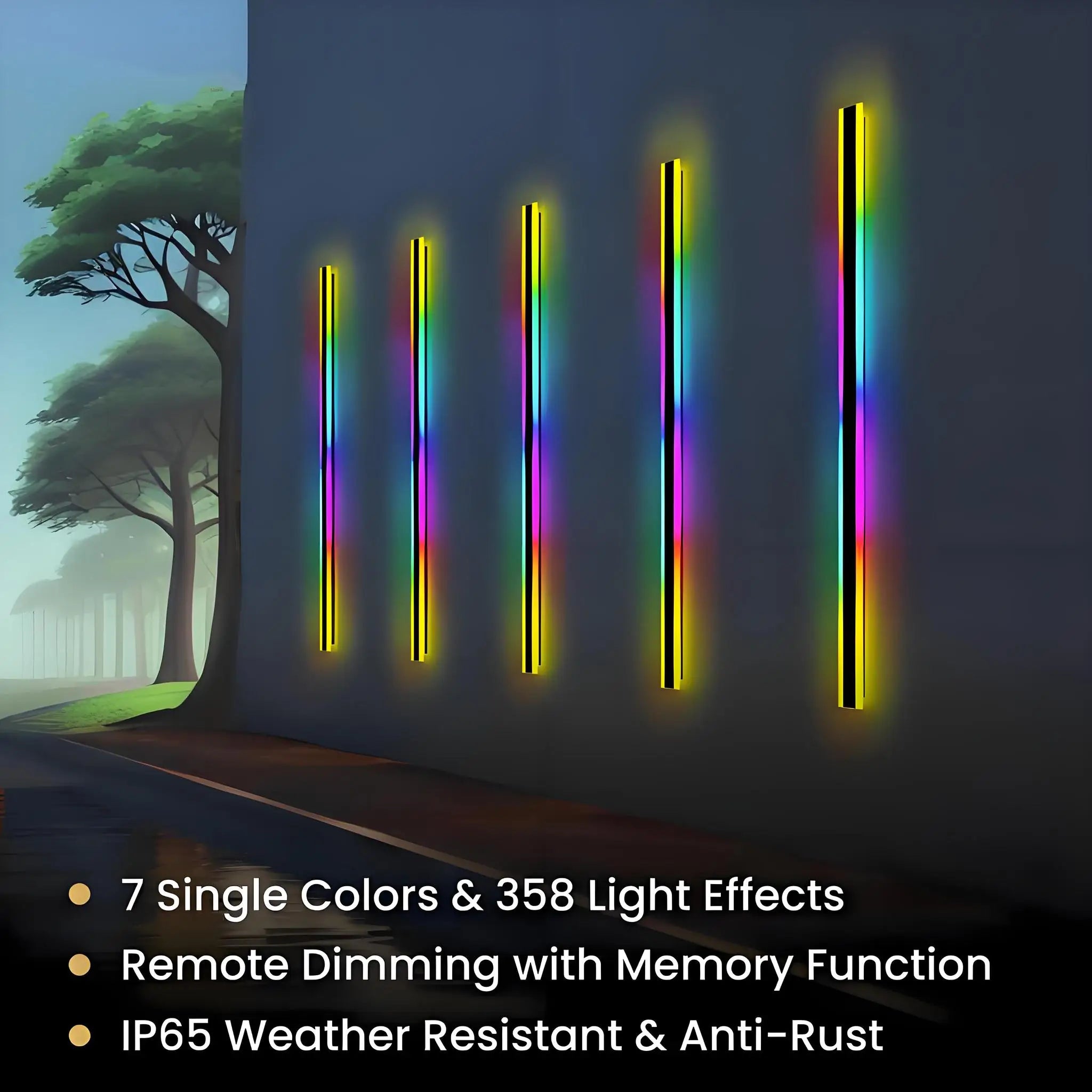 Afralia™ RGB Outdoor Christmas Lights with Remote Control