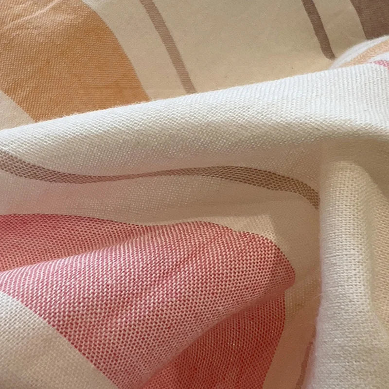 Afralia™ Minimalist Striped Grid Comforter Set in Washed Cotton, Soft Bedding Twin-Queen Size