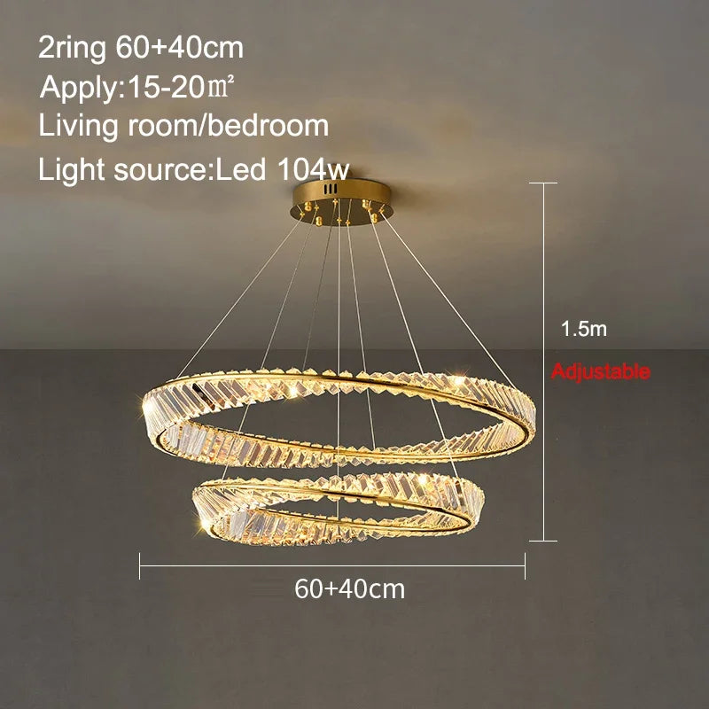 Afralia™ Crystal Pendant Chandelier: Elegant Lighting for Home Decor