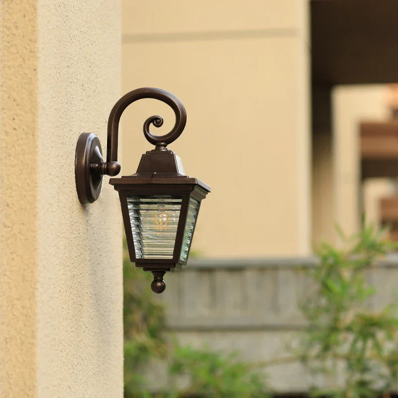 Afralia™ Retro Outdoor Waterproof Wall Lamp for Modern Villa Garden Pathway Lighting