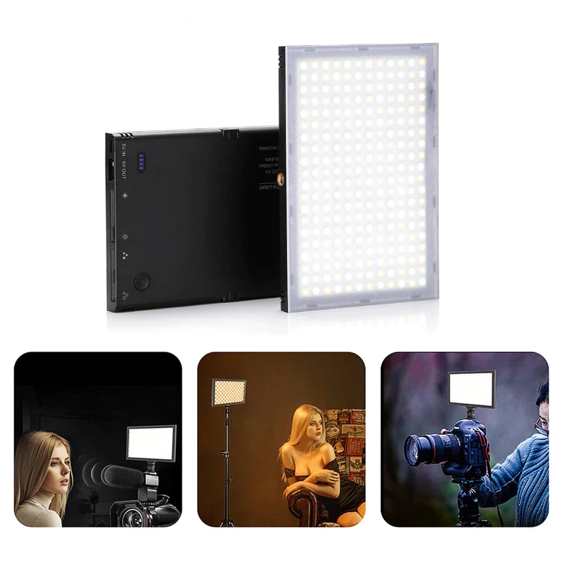 Afralia™ Pocket LED Video Light: Dimmable Studio Lighting for Selfies, Photography, Live Streaming